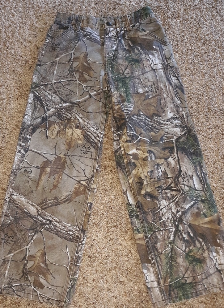 Boys heavy duty camo Carhart pants